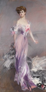  Mme Tableaux - Portrait de Mme Howard Johnston genre Giovanni Boldini